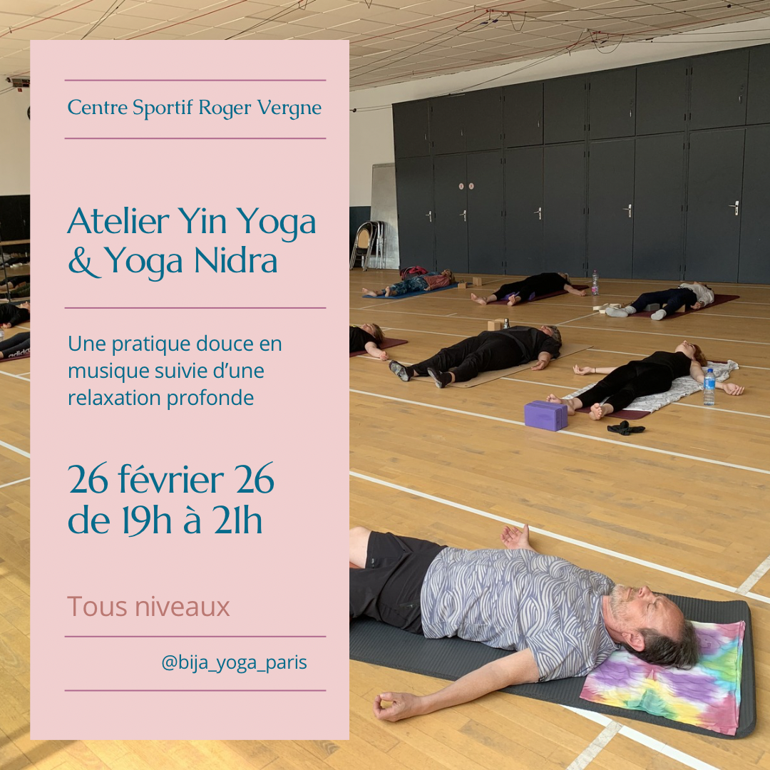 ATELIER YOGA CHRISTINE 26/02 - YOGA YIN ET YOGA NIDRA