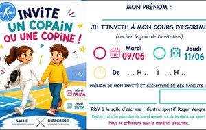 ESCRIME : SOIRÉE COPAIN/COPINE