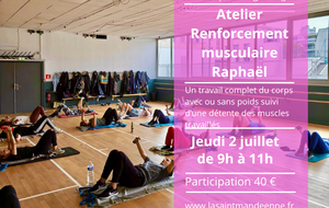 RENFORCEMENT MUSCULAIRE AVEC RAPHAËL