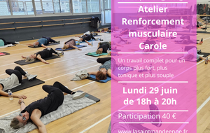 RENFORCEMENT MUSCULAIRE AVEC CAROLE