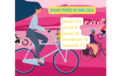 JOURS FÉRIÉS MAI 2025