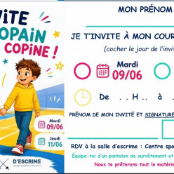 ESCRIME : SOIRÉE COPAIN/COPINE