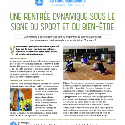 MAG - SAISON 2026-2027 - Septembre 2026